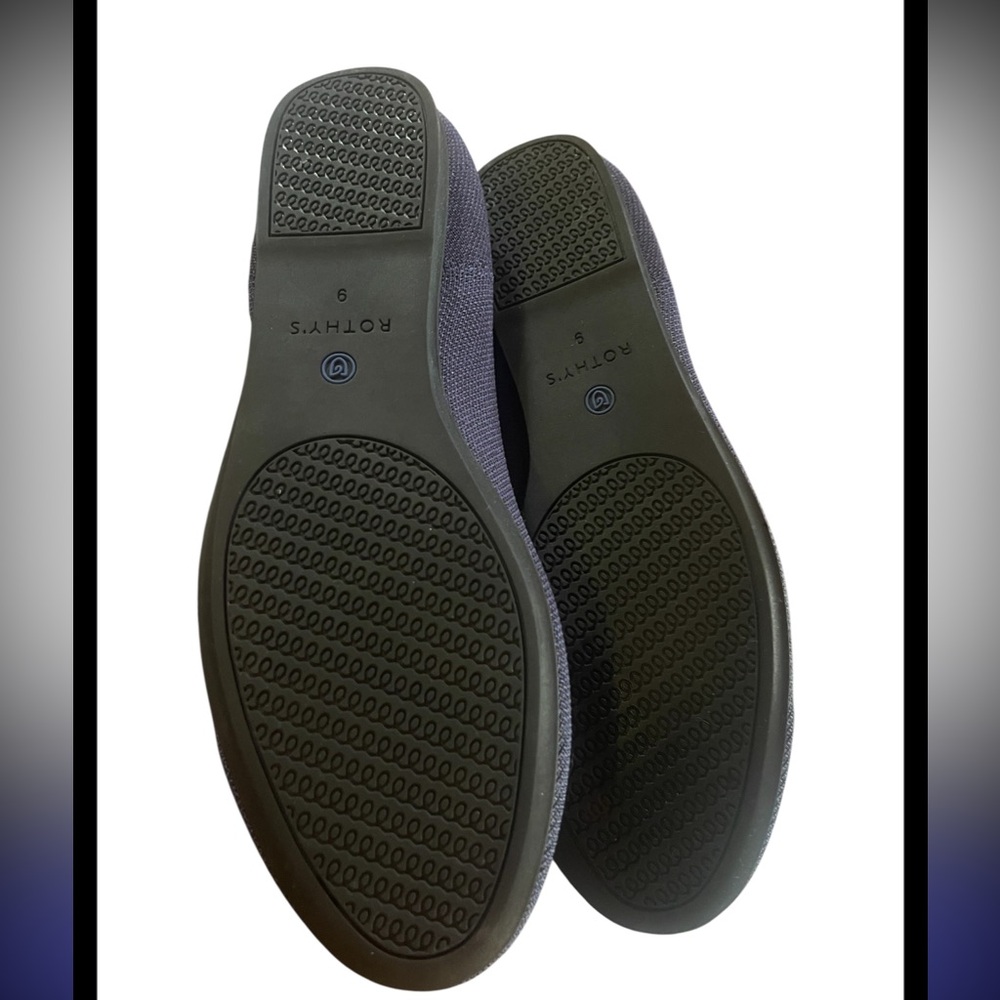 Rothy’s ‘The Flat’ Ballet Shoe Round Toe, Navy Solid, size 9 NAVY BLUE - Picture 4 of 11